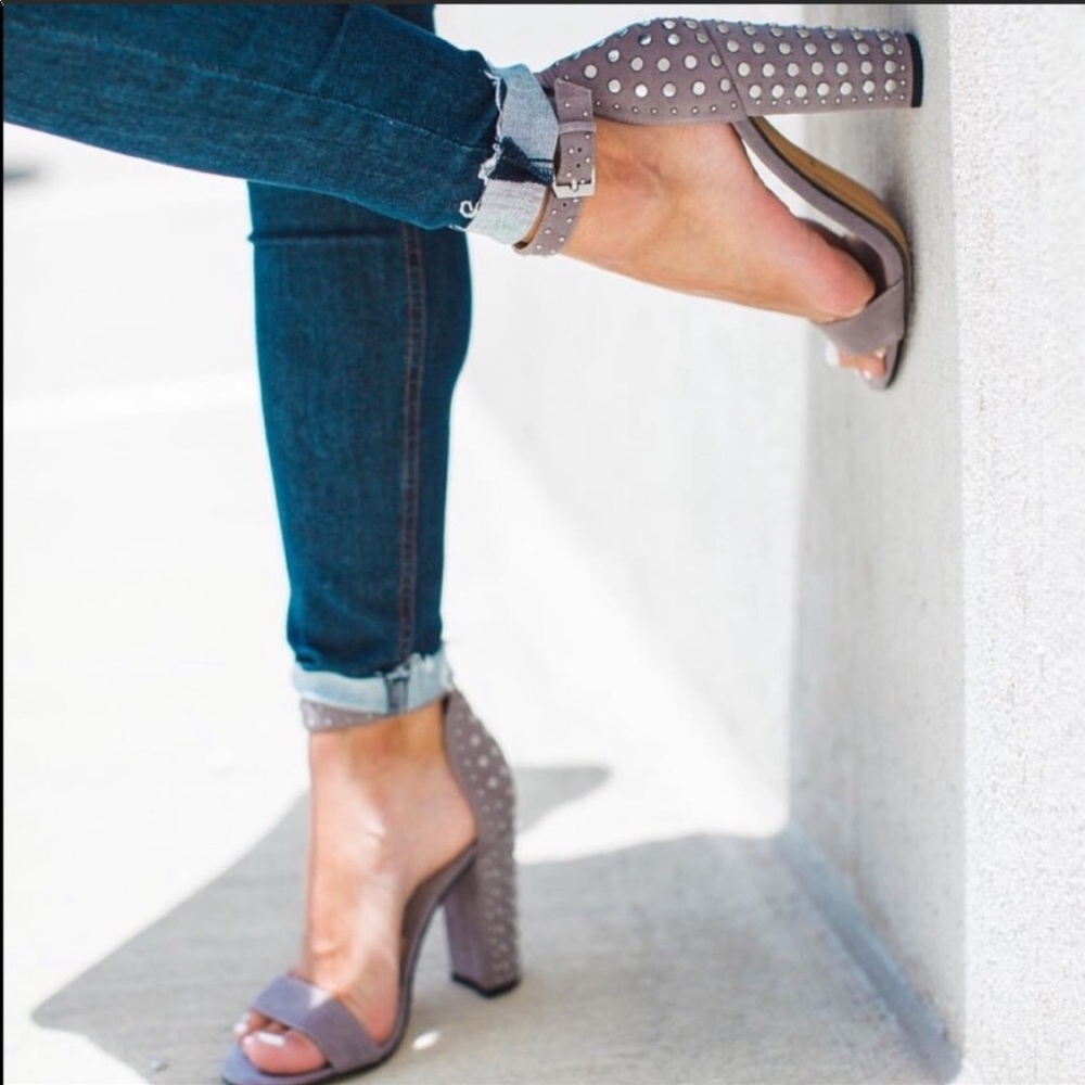 Gray Dolce Vita Hendrix Studded Heels